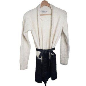 Conbipel Sweater‎ Cardigan Black & White Women's Size Small